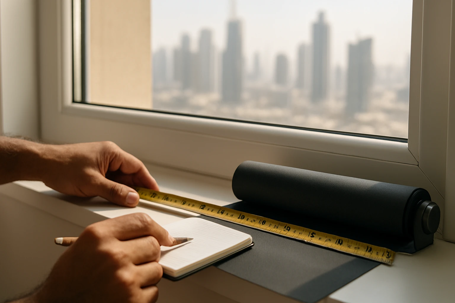 Measuring blackout blinds on UAE 