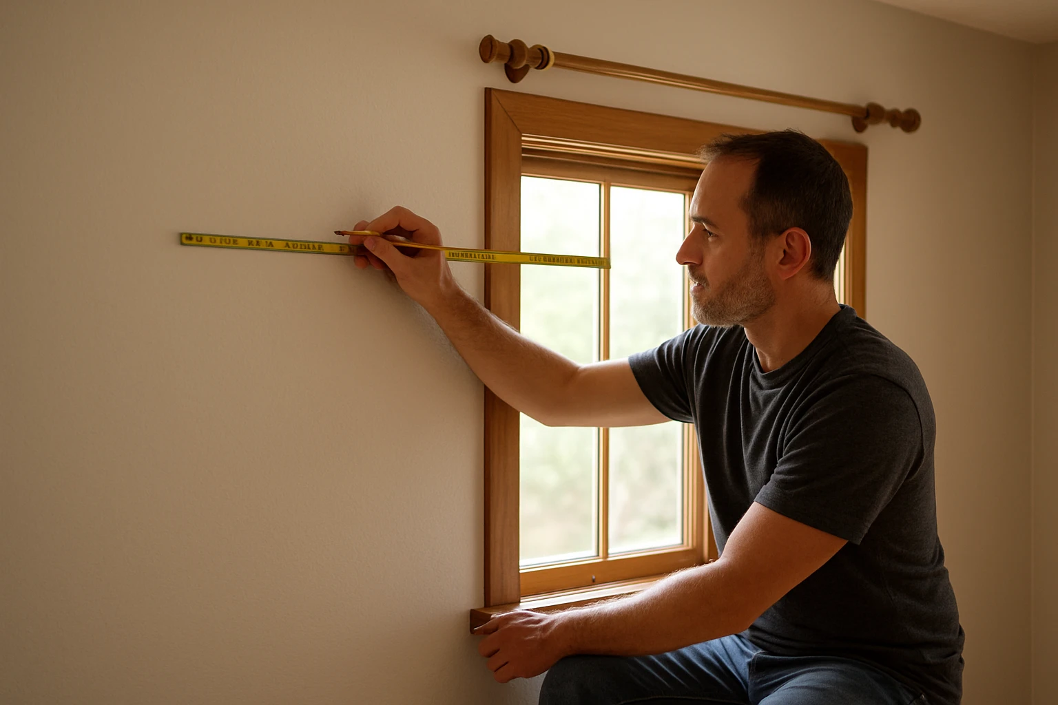 Measuring for soundproof curtains installation