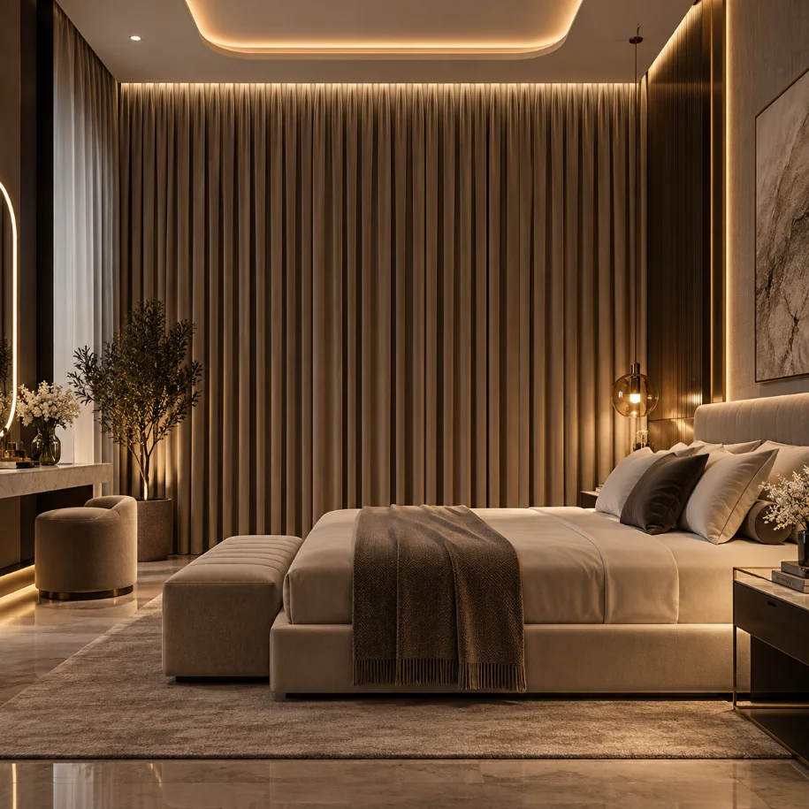 modern bedroom blackout curtains