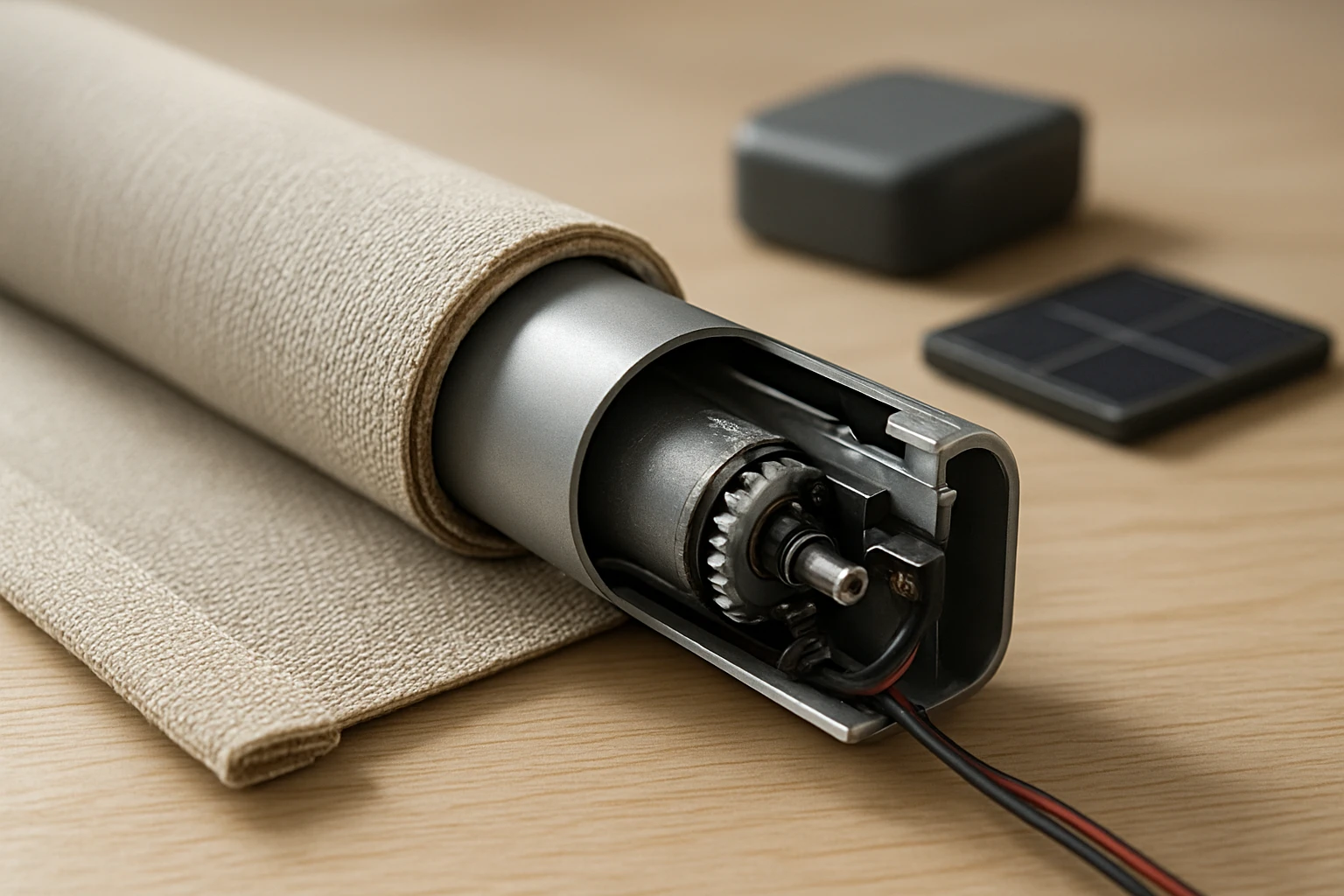 Motorized blind motor inside headrail
