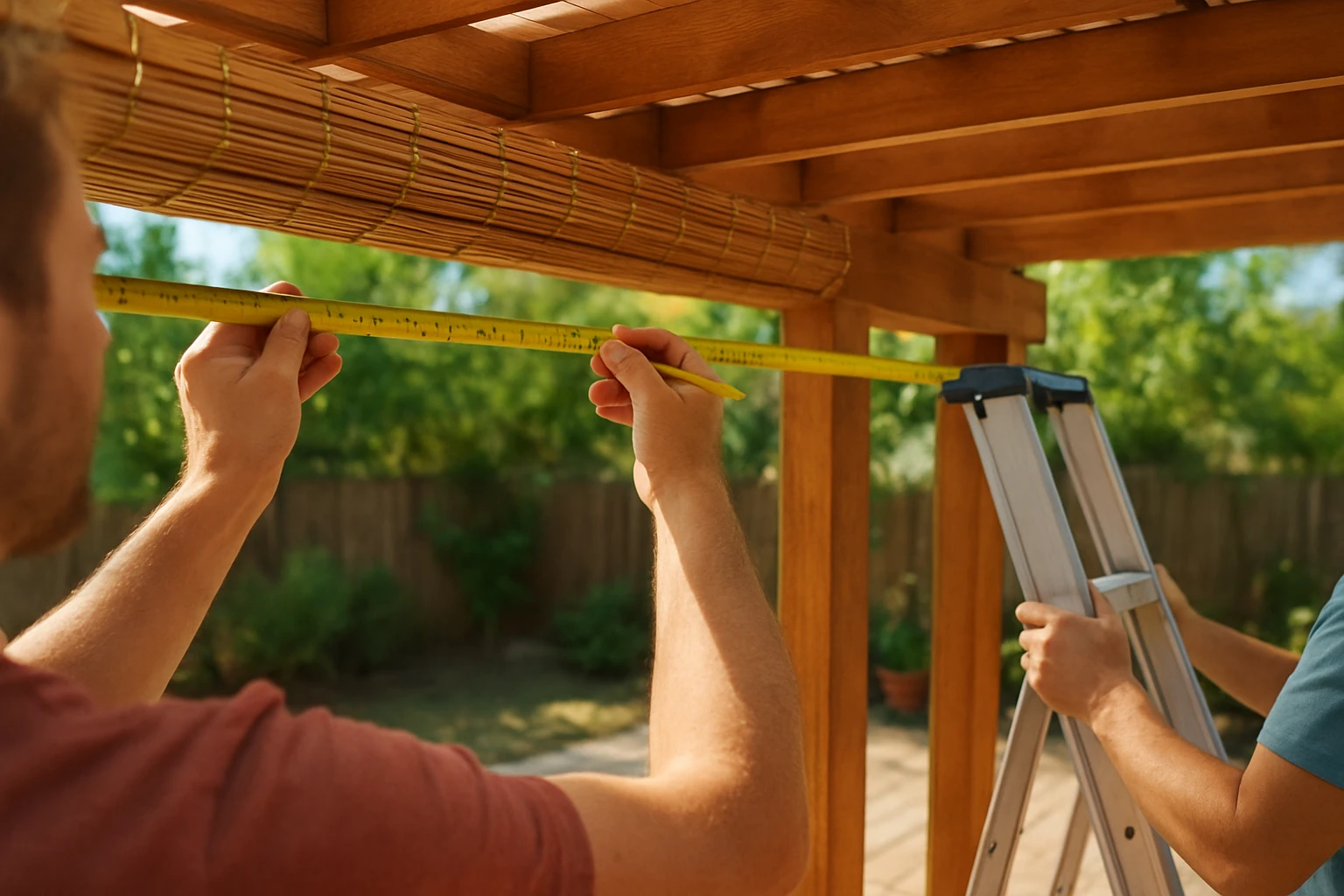 Outdoor bamboo blinds measurement