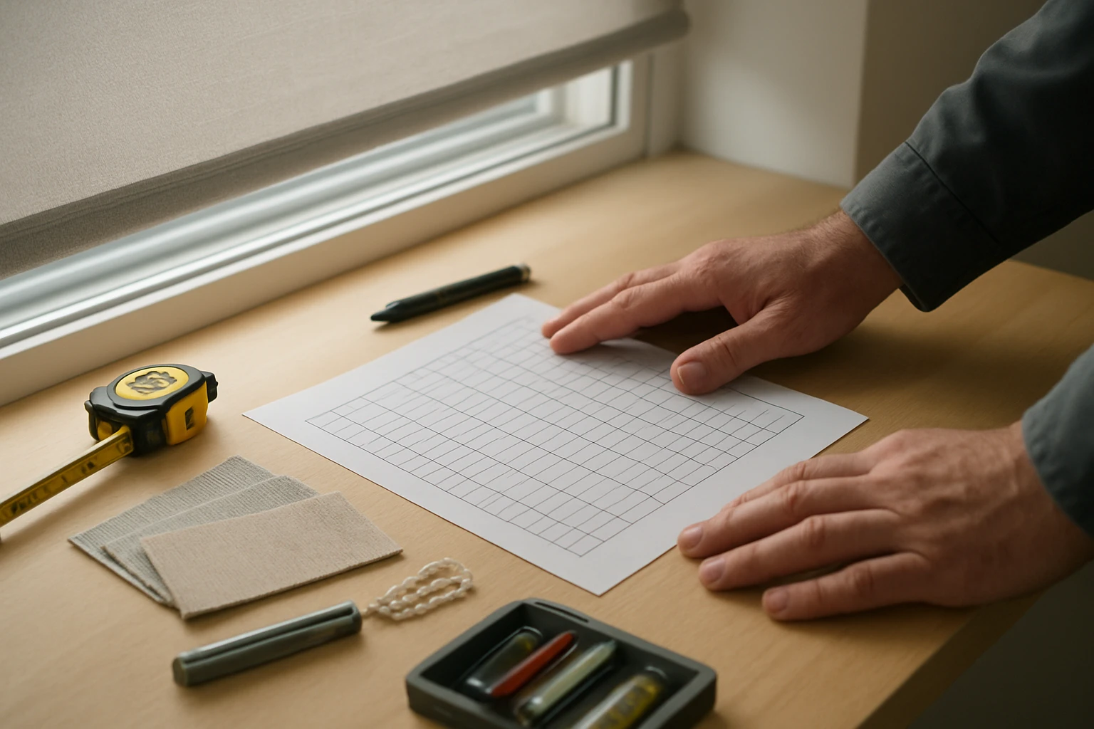 Roller blind measurement checklist
