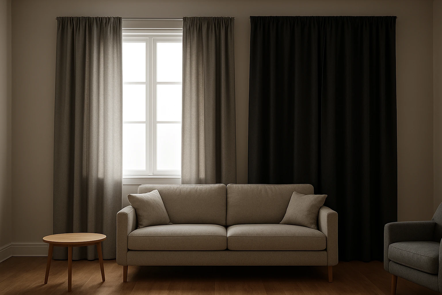 Room darkening curtains versus blackout curtains