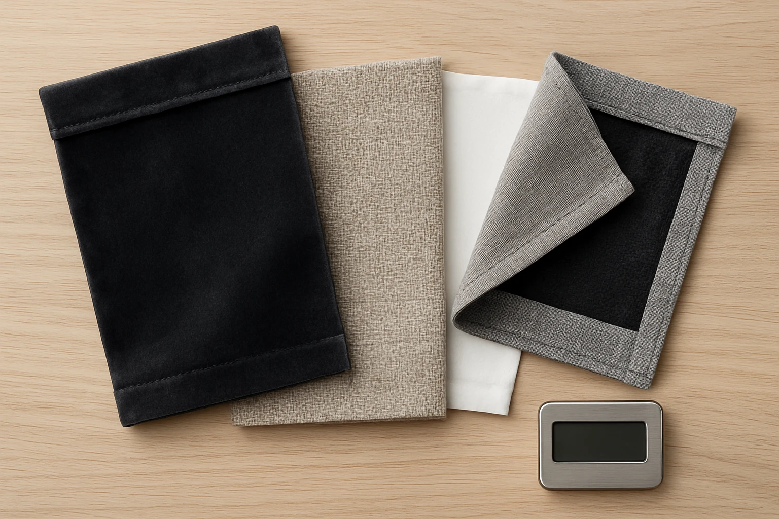 Soundproof curtain fabric samples