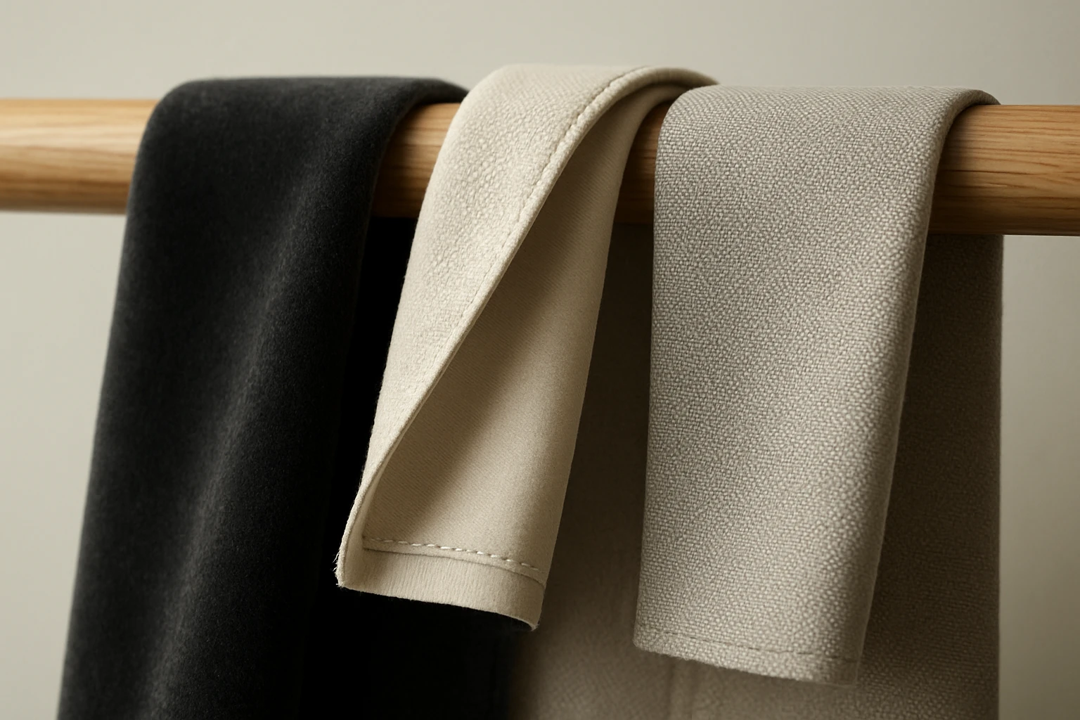 Soundproof curtain fabric samples