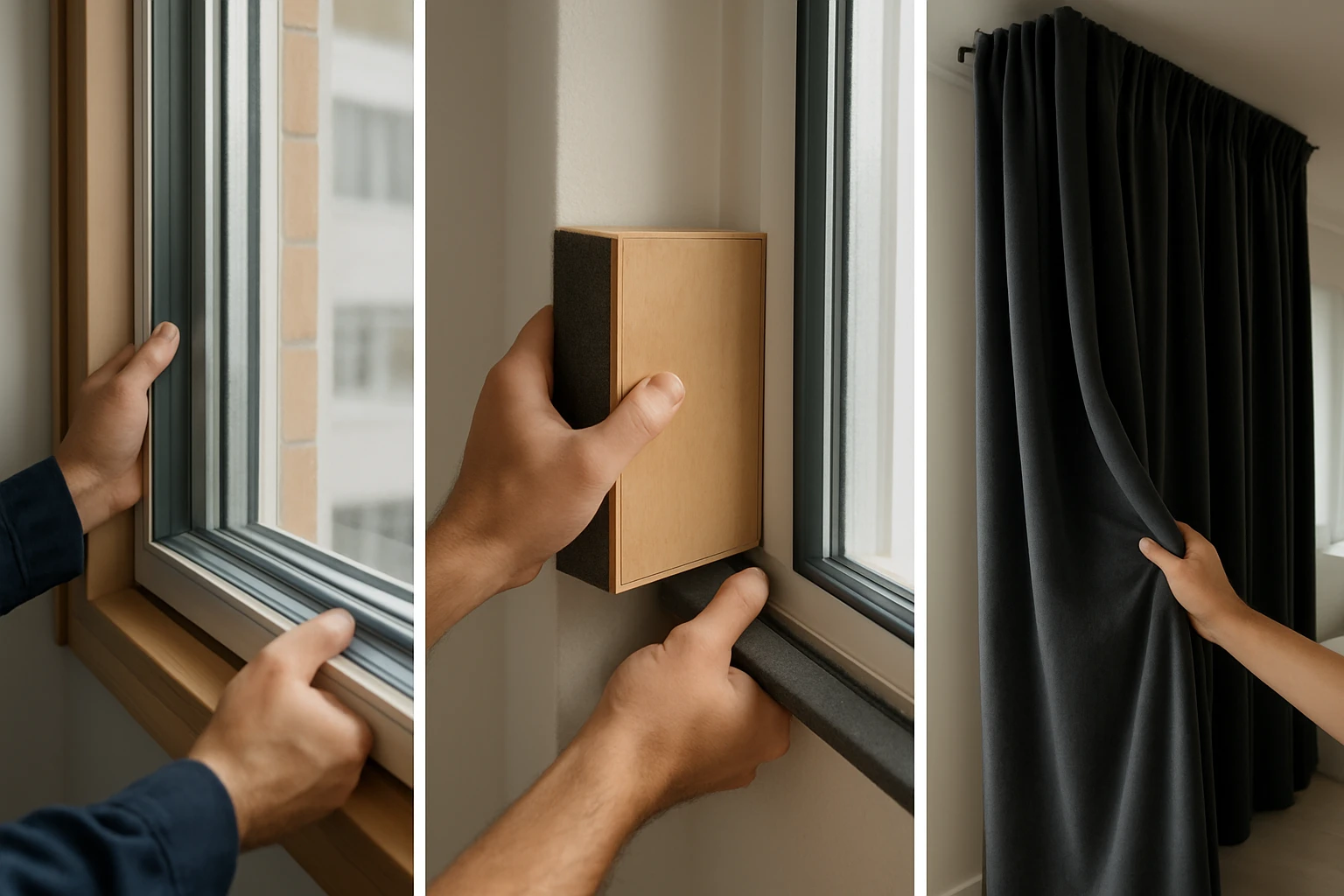 Soundproof curtains and window upgrades