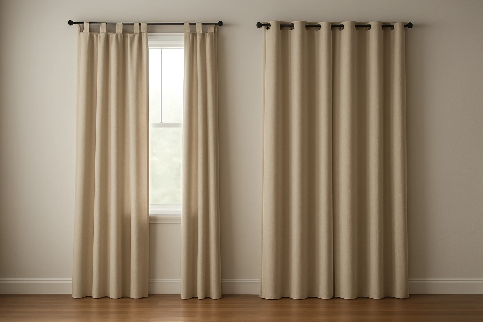 Tab top and grommet curtains comparison