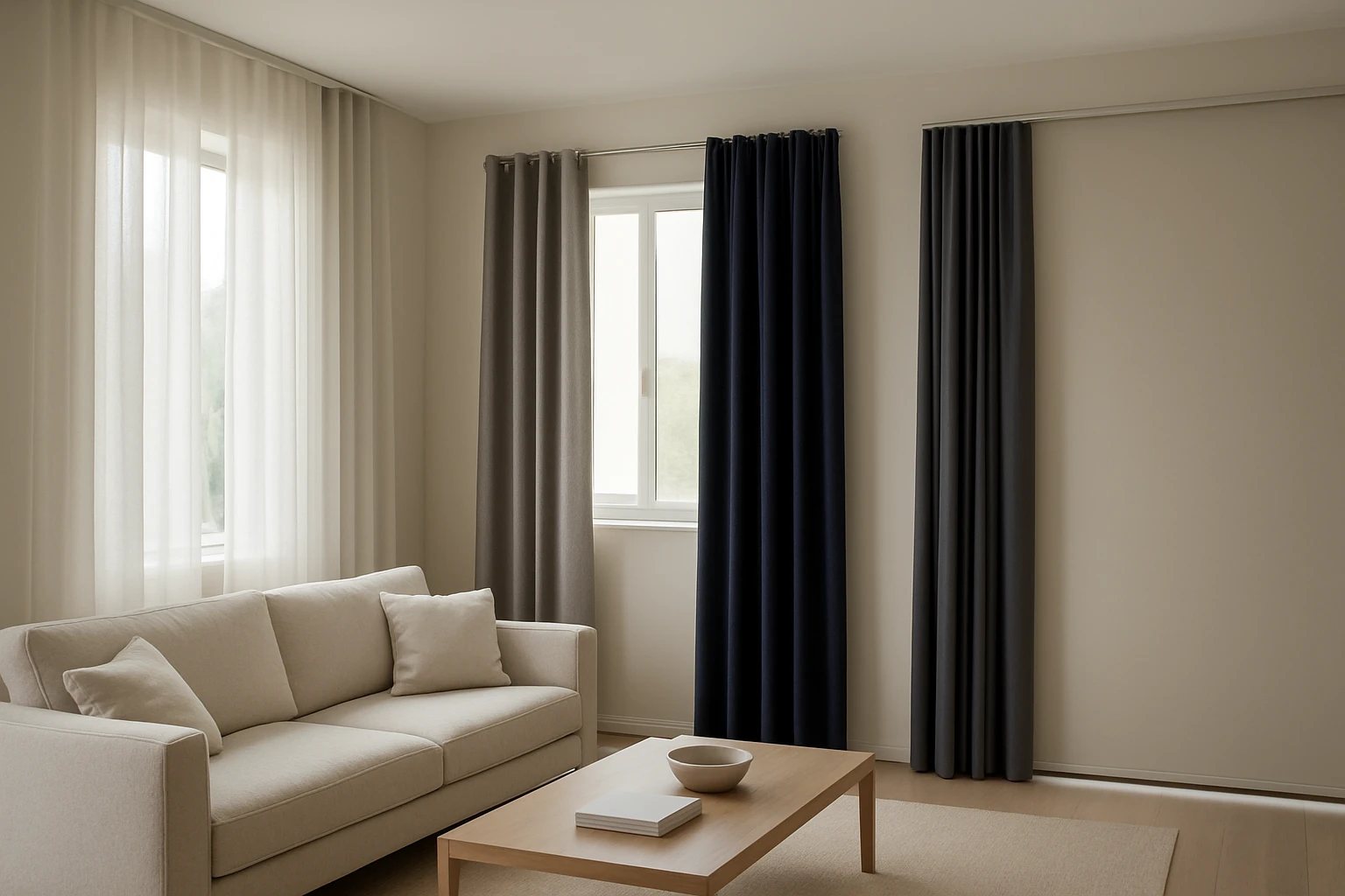 Window curtains for home in living room