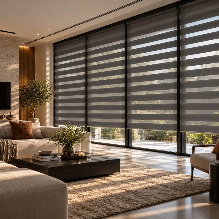 Motorized Zebra Blinds Installed at Residence Arabian Ranches