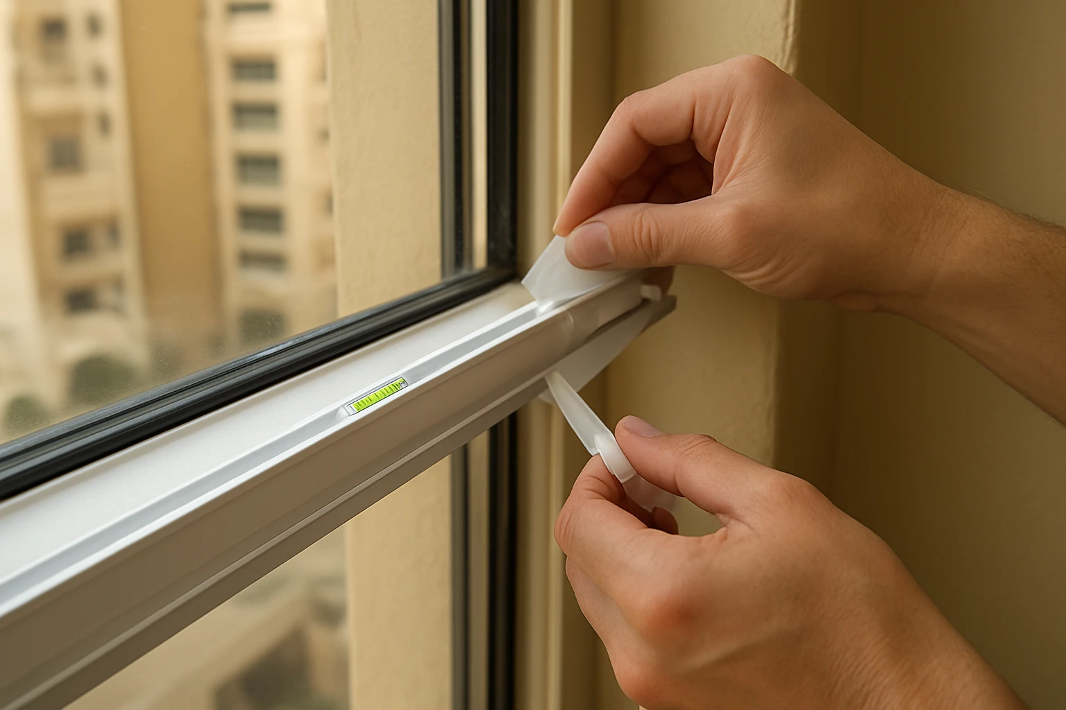Adhesive curtain track installation