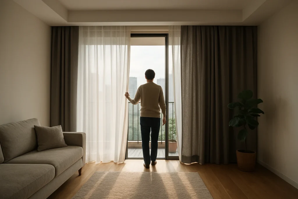 Curtains for sliding glass doors and balcony