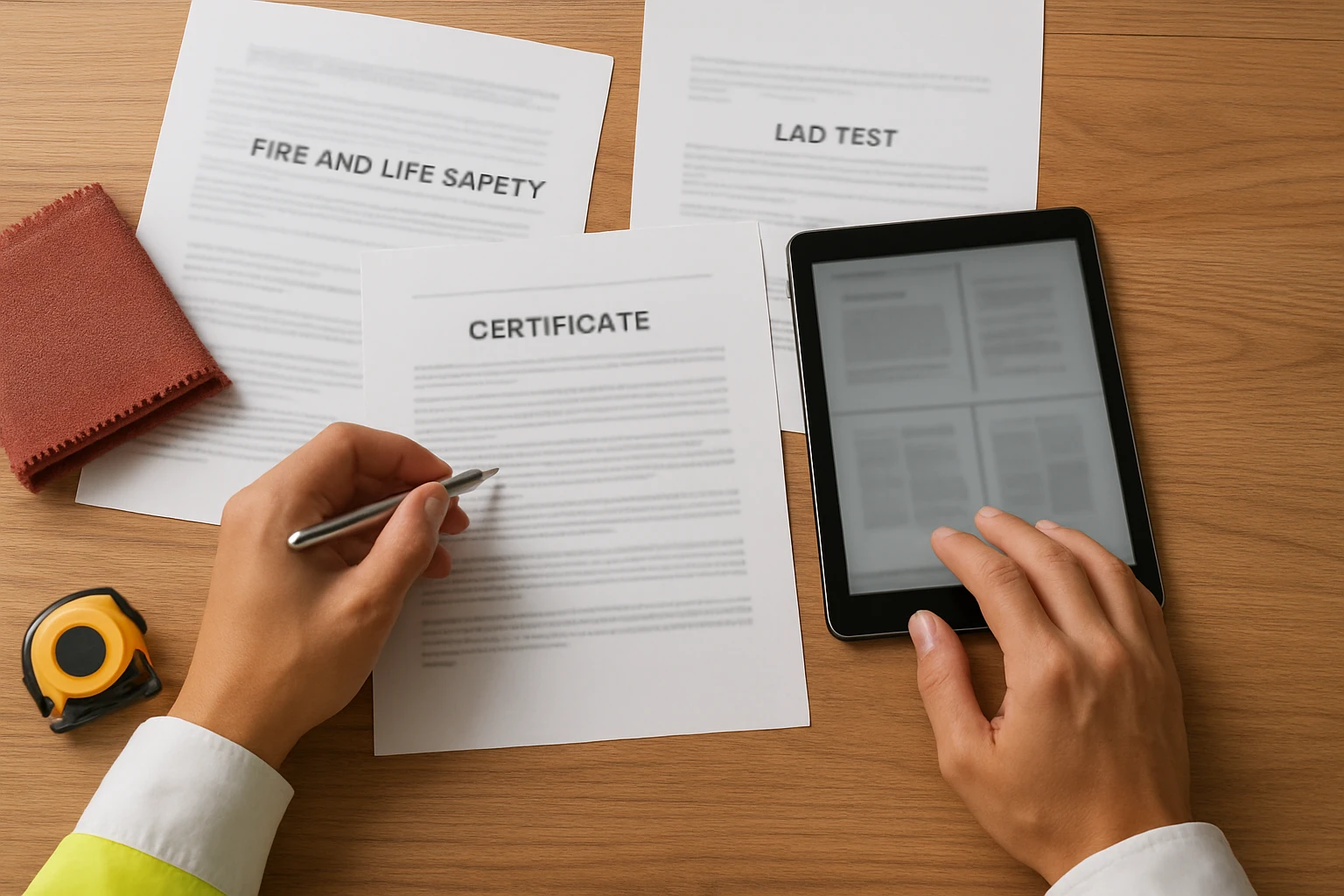 Fire rated curtains certificate review Dubai