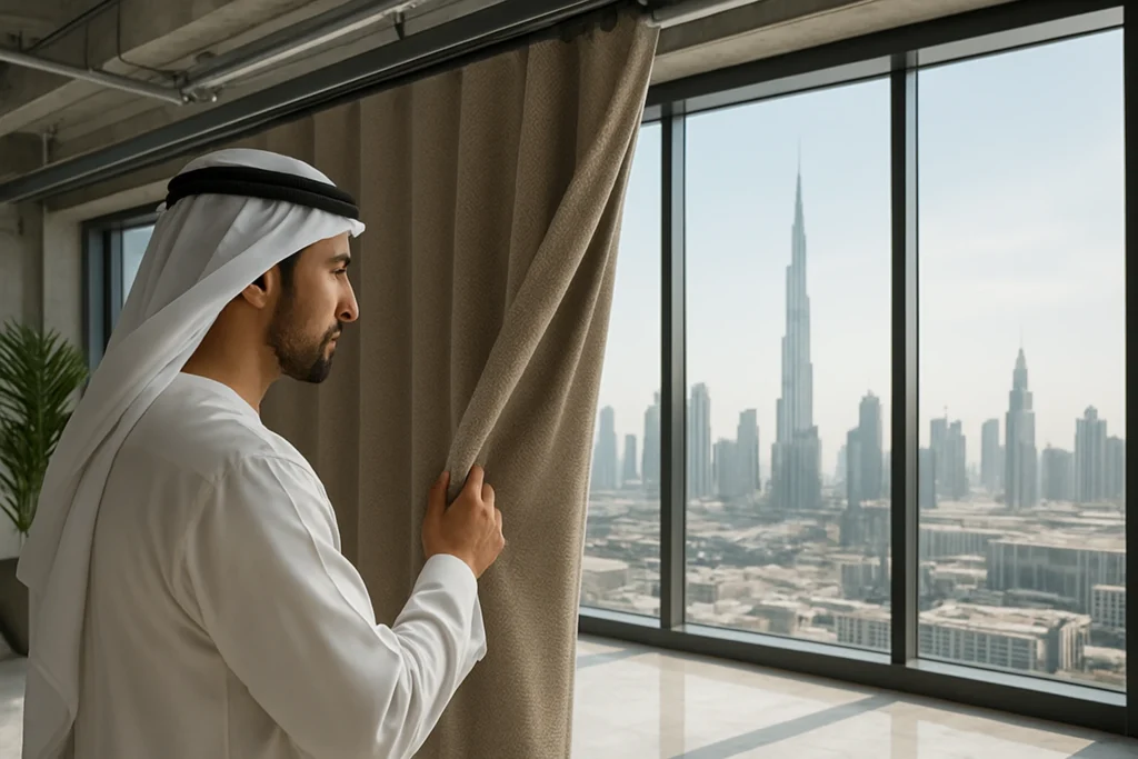 Fire rated curtains Dubai commercial interior