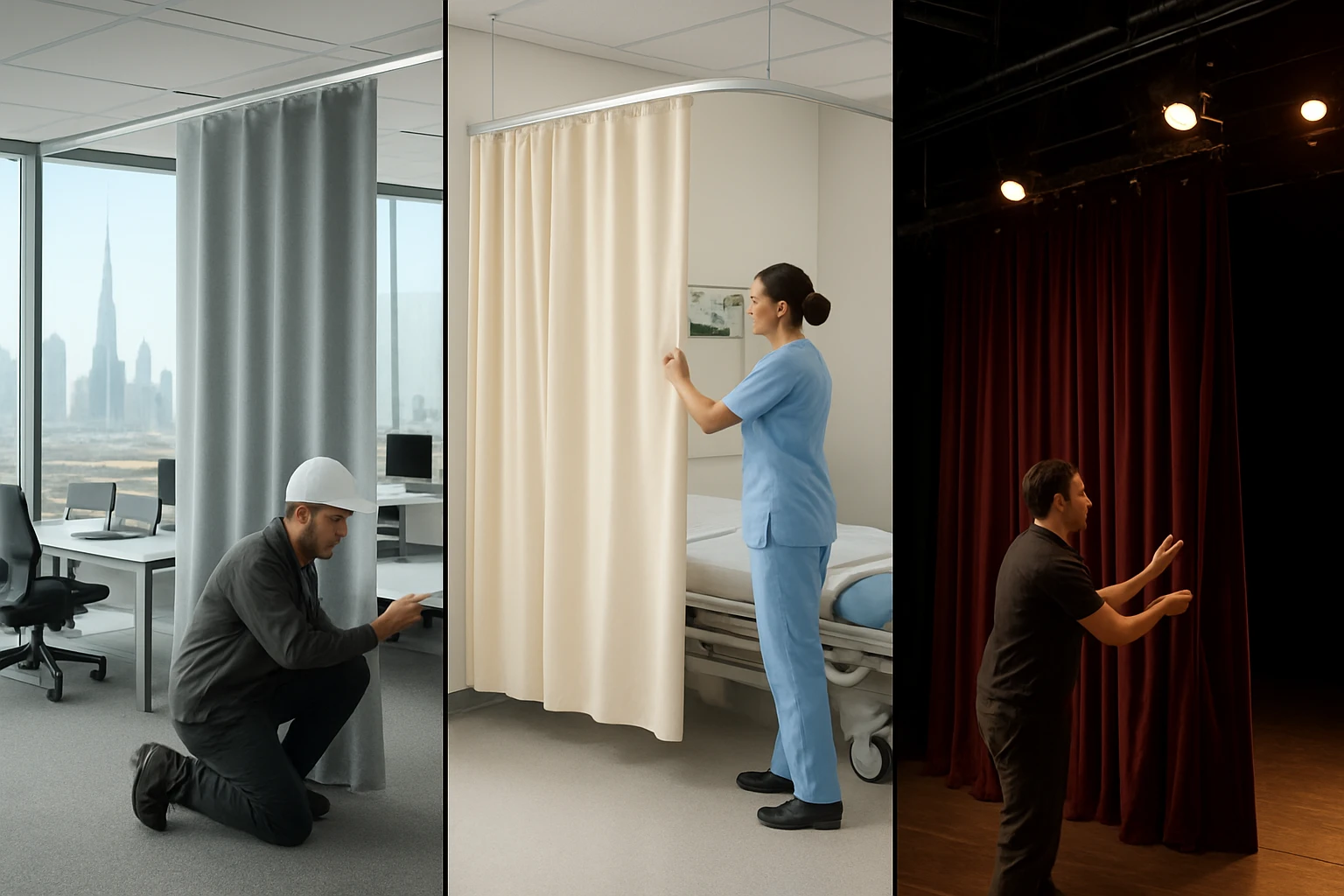 Fire rated curtains for office hospital theatre